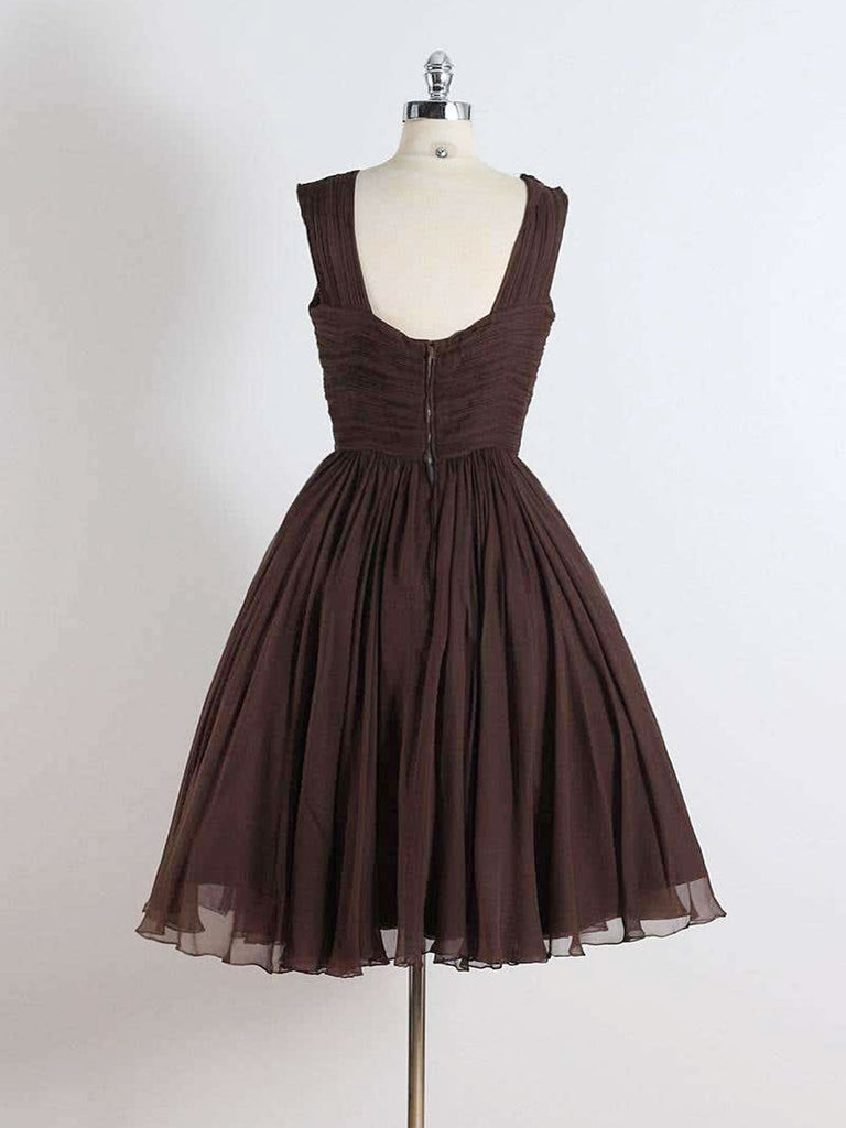 Brown Short Prom Dress, Cute Brown Homecoming Dress