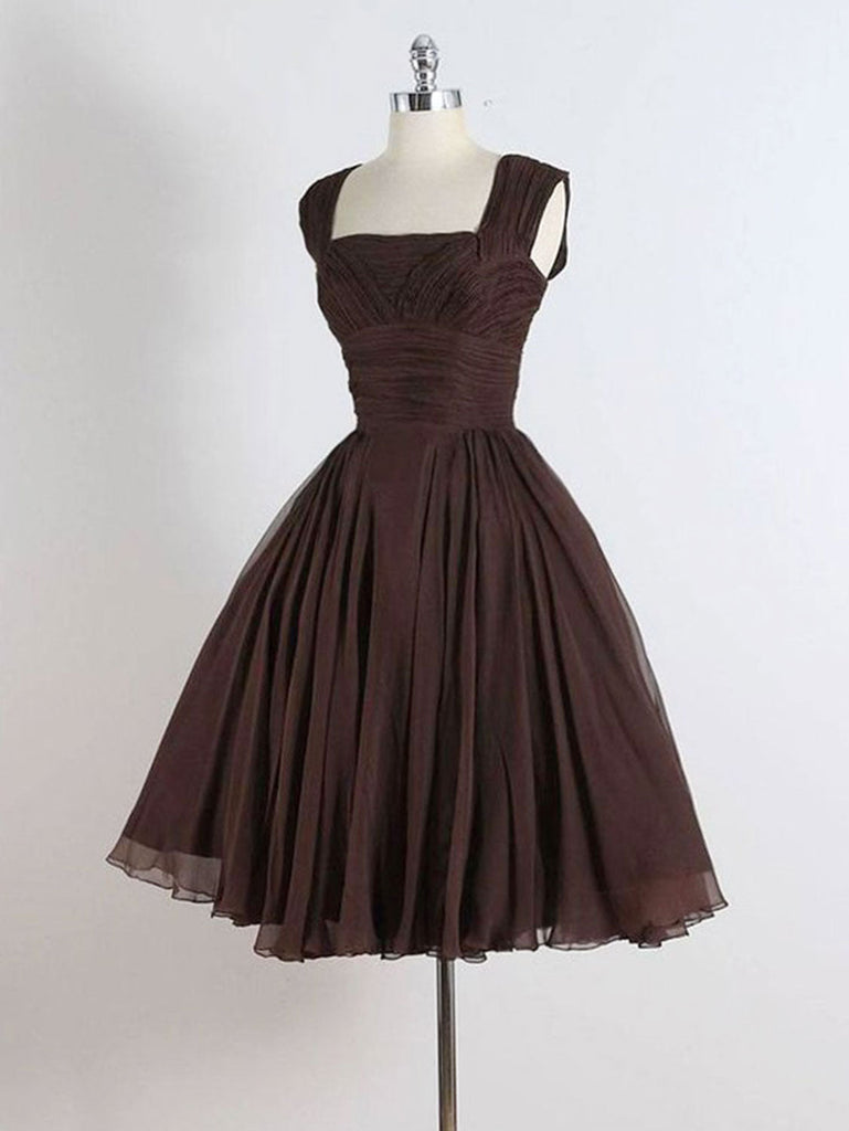 Brown Short Prom Dress, Cute Brown Homecoming Dress