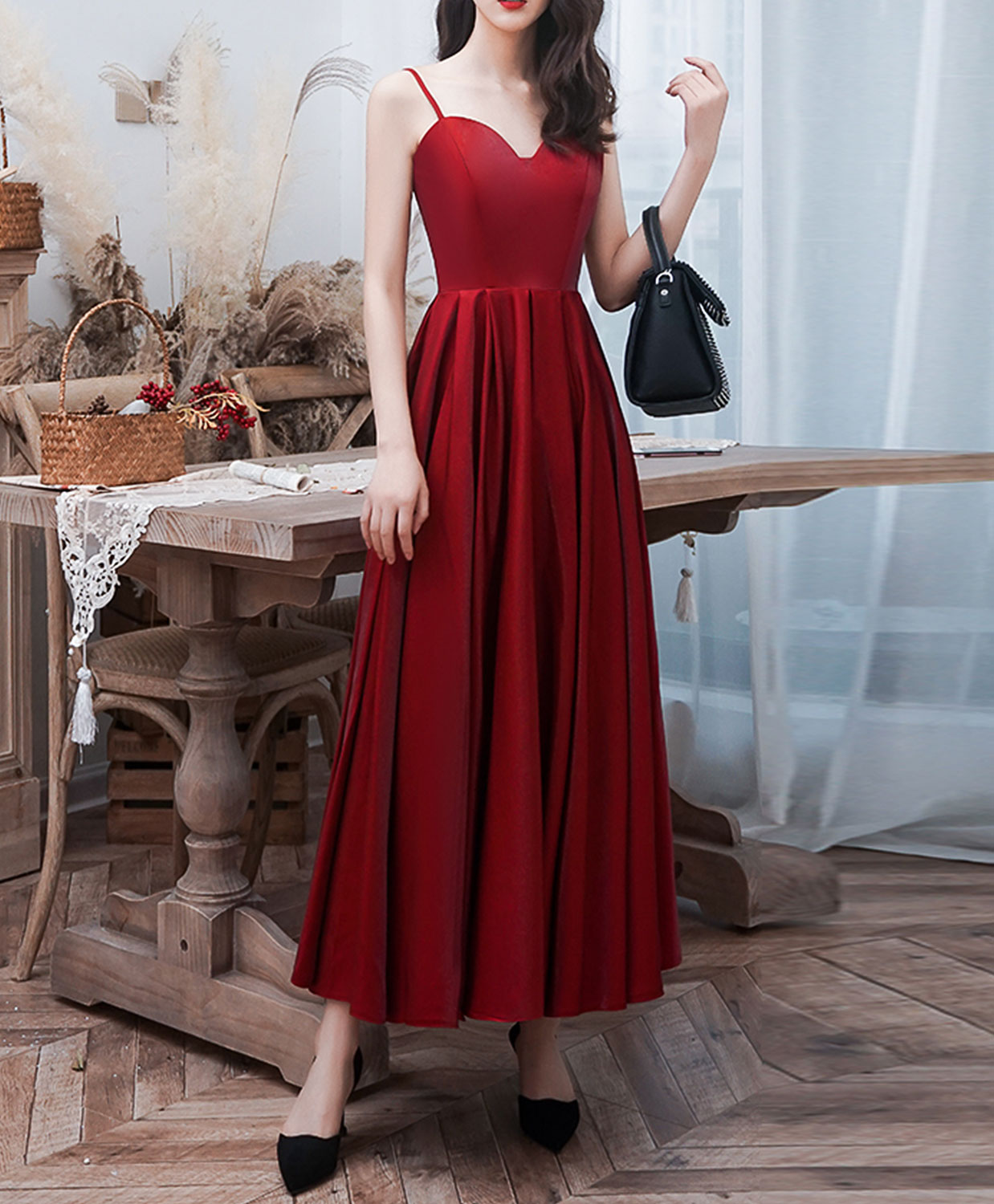 burgundy dress v neck ZAPAKA Women Sparkly Burgundy Long Prom Dress with Ruffles Princess  Sweetheart Corset Fringed Party Dress with Sequins