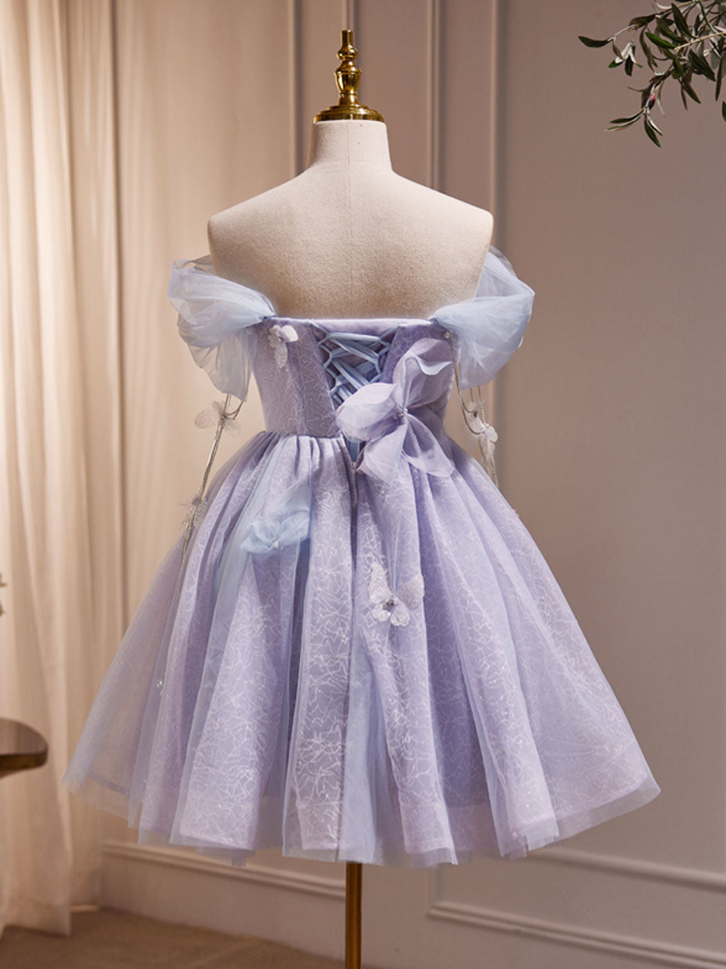 Purple Tulle Puffy Short Prom Dress, Cute Purple Homecoming Dress 24prom Purple Tulle Puffy Short Prom Dress, Cute Purple Homecoming Dress 24prom